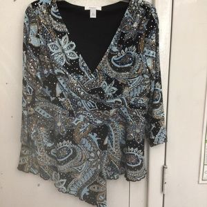 Dress Barn Long sleeve dress top size XL